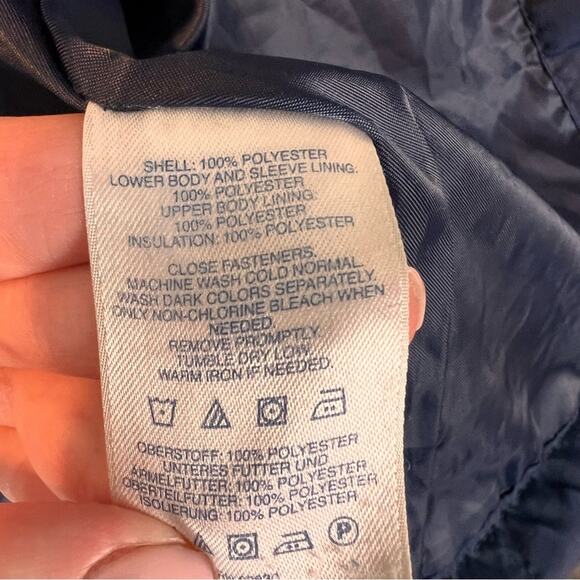 Lands‎ End Blue Hooded Puffer Jacket - Picture 7 of 9